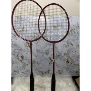 Sportcraft Badminton Racquets Set Of 2 Tournament Model Thunder Vintage